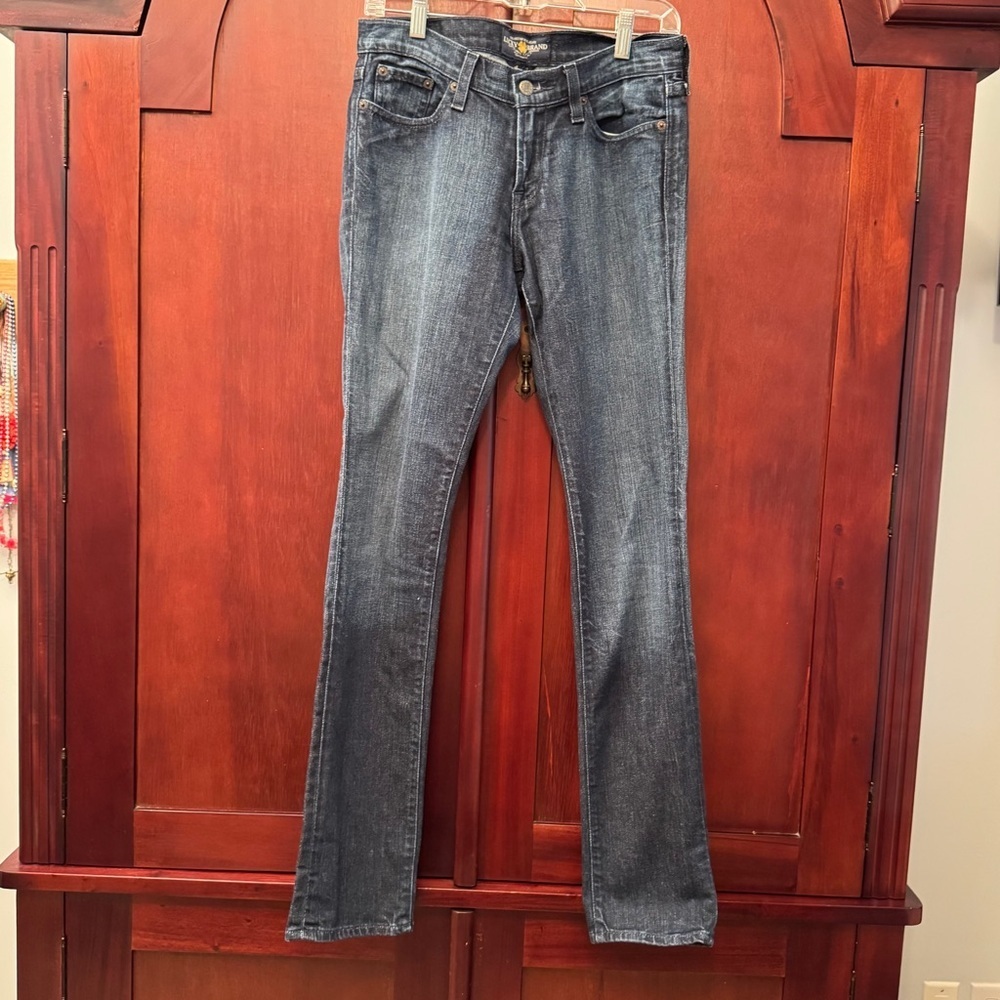 Lucky Brand Dark Wash Denim Jeans Sweet'n Straight Size 4 Long